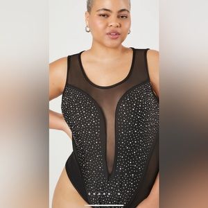 Forever 21 rhinestone bodysuit. NWT